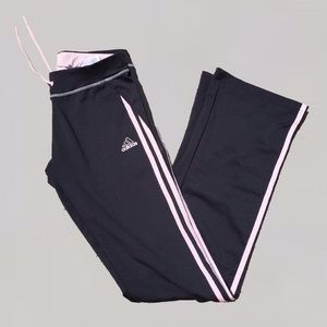 Pink Grey Adidas track Sweat yoga wide leg
